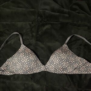 *SOLD* Victoria's Secret Gray Bra with Heart Pattern